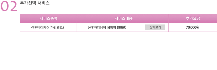 추가선택 서비스